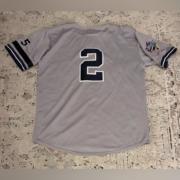 Majestic Authentic New York Yankees Derek Jeter #2 World Series Jersey Men’s L - Picture 7 of 7